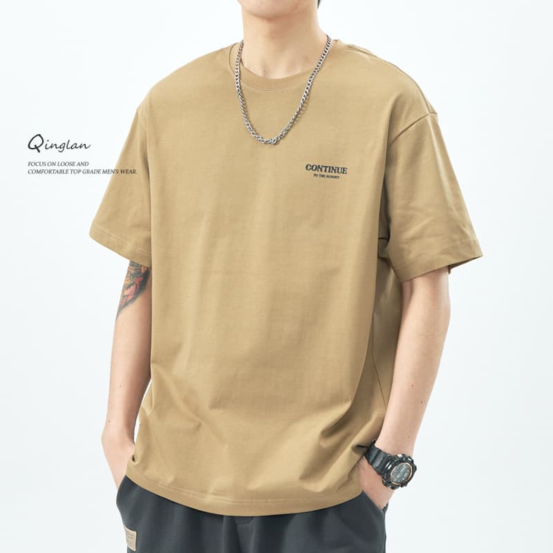 オーバーサイズTシャツ メンズ オーバーサイズ 半袖 プリント柄 ゆったり カジュアル 全2色