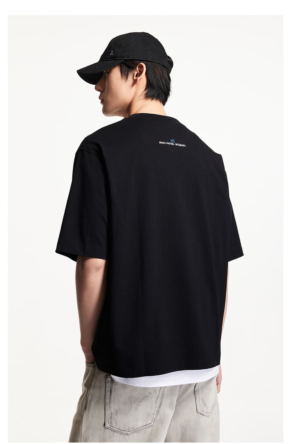 オーバーサイズTシャツ 王冠アート ビッグシルエット半袖
