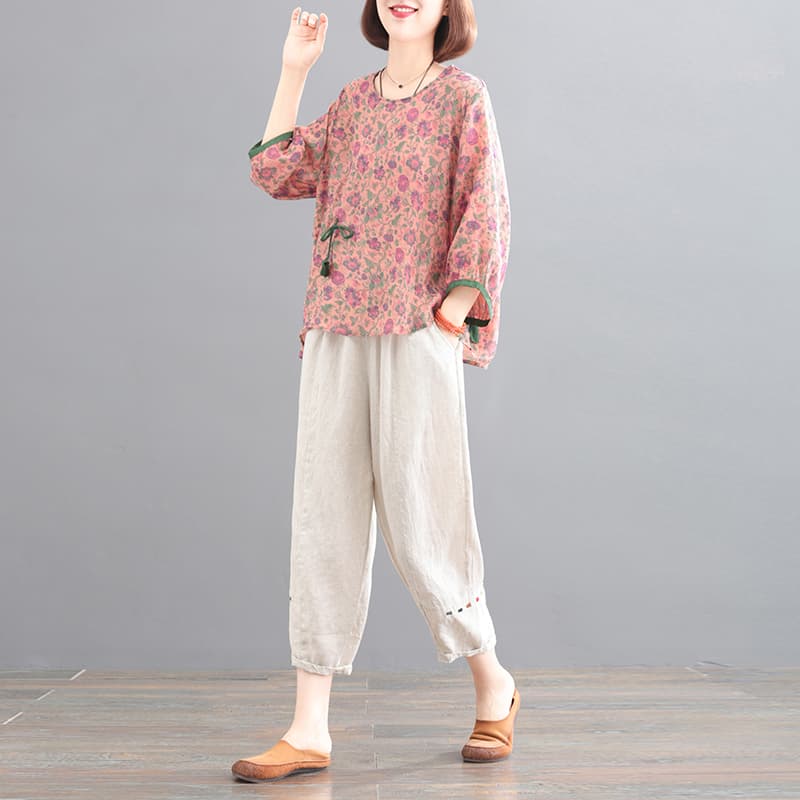 オーバーサイズ ゆったり花柄セットアップ