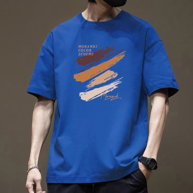 オーバーサイズTシャツ 筆跡アート メンズゆったりクルーネック