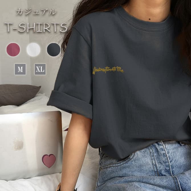 オーバーサイズTシャツ 2025新作 半袖 プリントロゴ ゆったりオーバーサイズ丁シャツ