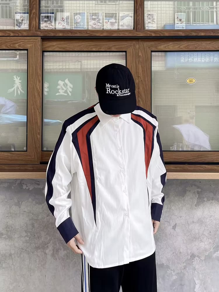 オーバーサイズTシャツ レーシングライン 六番 オーバーシャツ