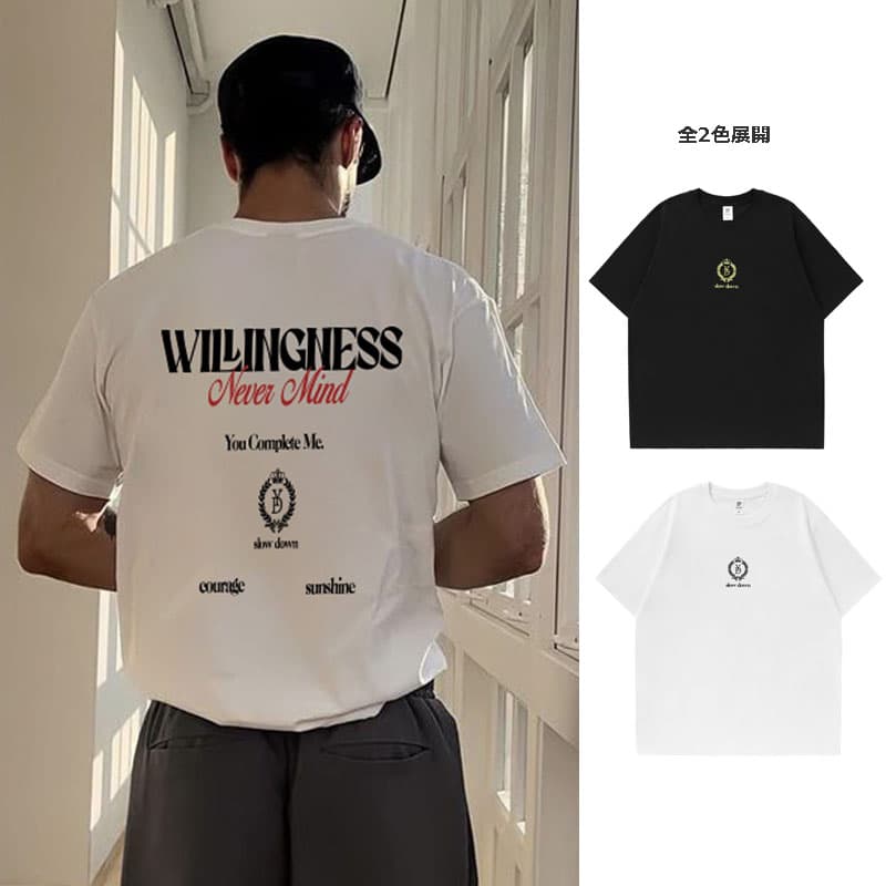 オーバーサイズTシャツ メンズ ストリート系プリント半袖オーバーサイズティーシャツ