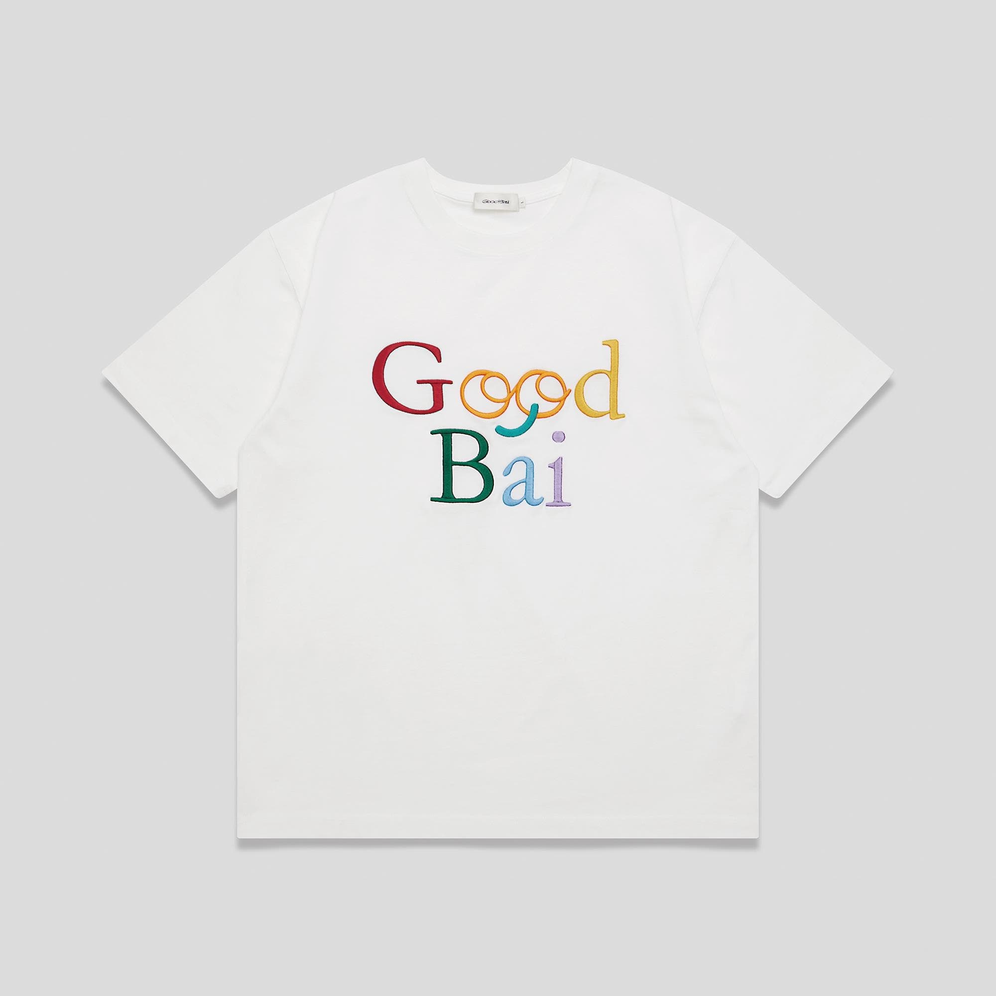 オーバーサイズTシャツ カラフル文字刺繍 ゆったりTシャツ
