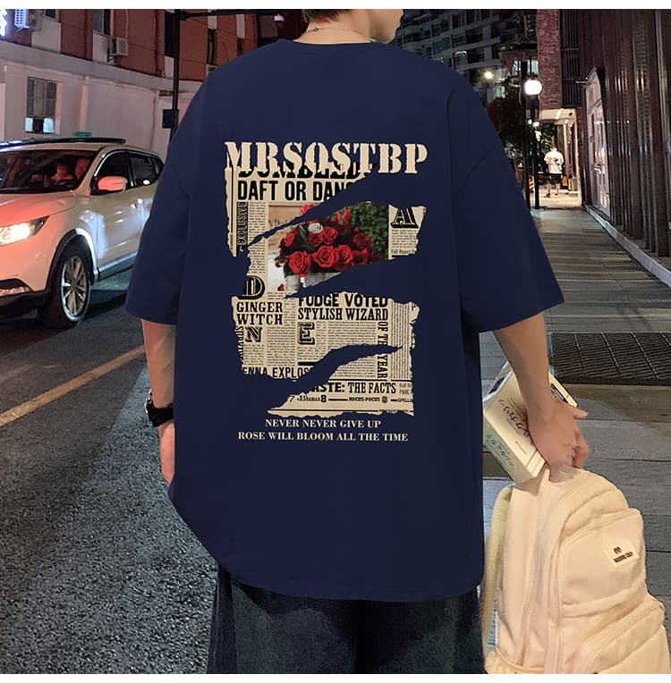 オーバーサイズTシャツ 諦めない気持ちが伝わるプリント半袖