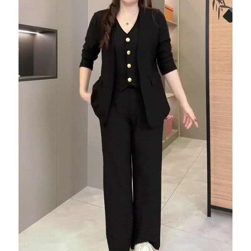 オーバーサイズ ゆったりシルエット三点スーツセット