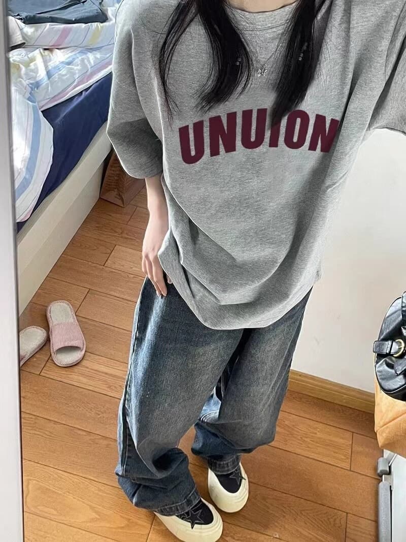 オーバーサイズTシャツ ユニオンロゴゆったりカットソー