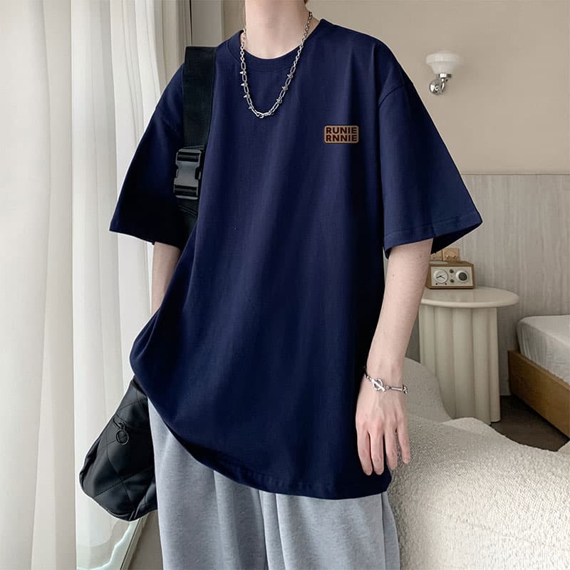 オーバーサイズTシャツ シンプルロゴ入り余裕シルエットＴシャツ