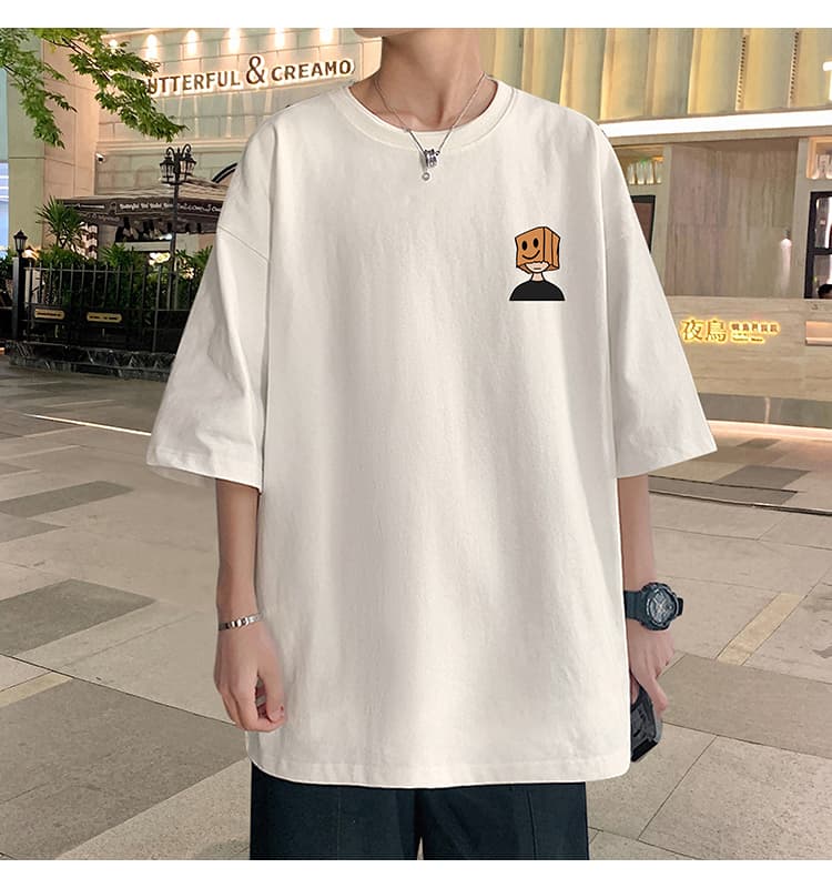 オーバーサイズTシャツ 笑顔ボックスくん ゆったりワンピース