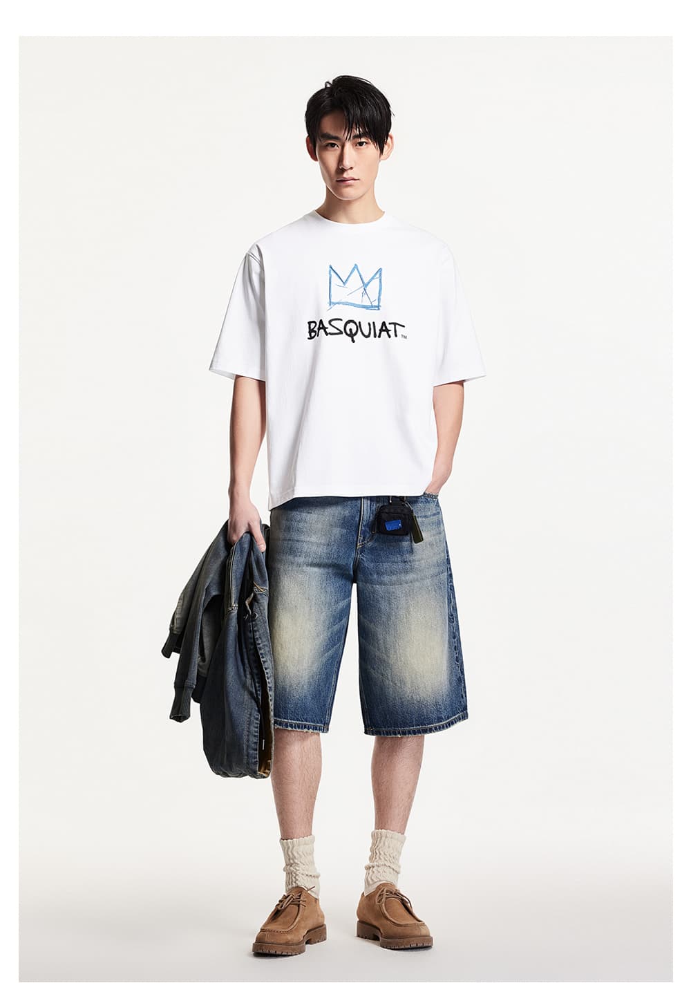 オーバーサイズTシャツ 王冠アート ビッグシルエット半袖