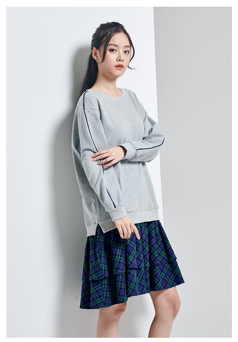 オーバーサイズ ゆったりチュニックレイヤードワンピース