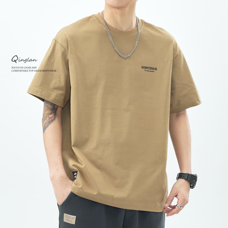オーバーサイズTシャツ メンズ オーバーサイズ 半袖 プリント柄 ゆったり カジュアル 全2色