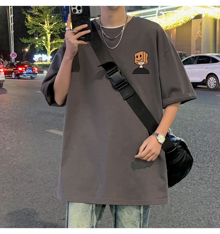 オーバーサイズTシャツ 笑顔ボックスくん ゆったりワンピース