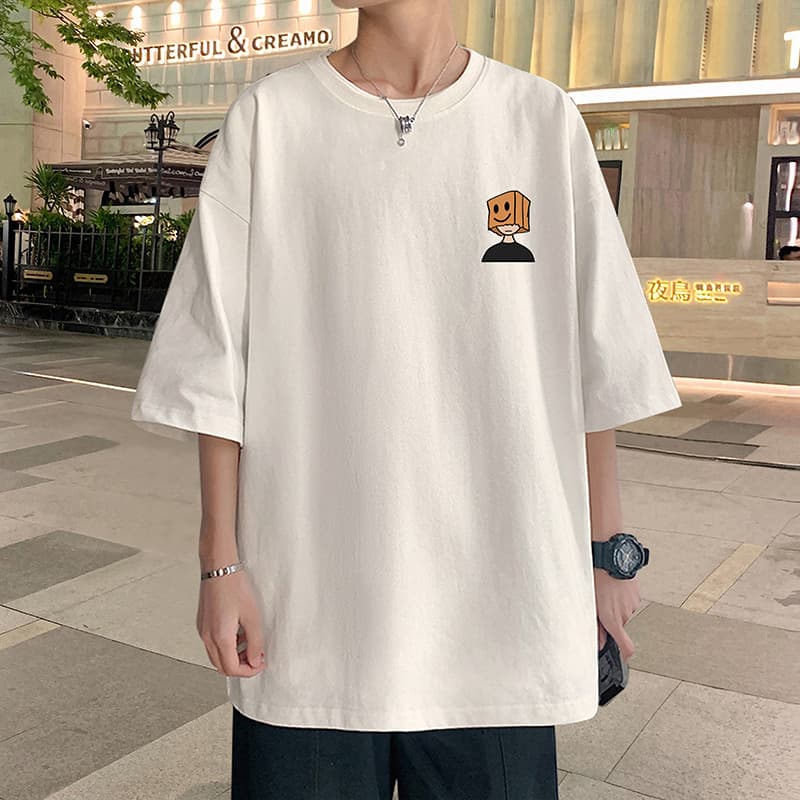 オーバーサイズTシャツ 笑顔ボックスくん ゆったりワンピース