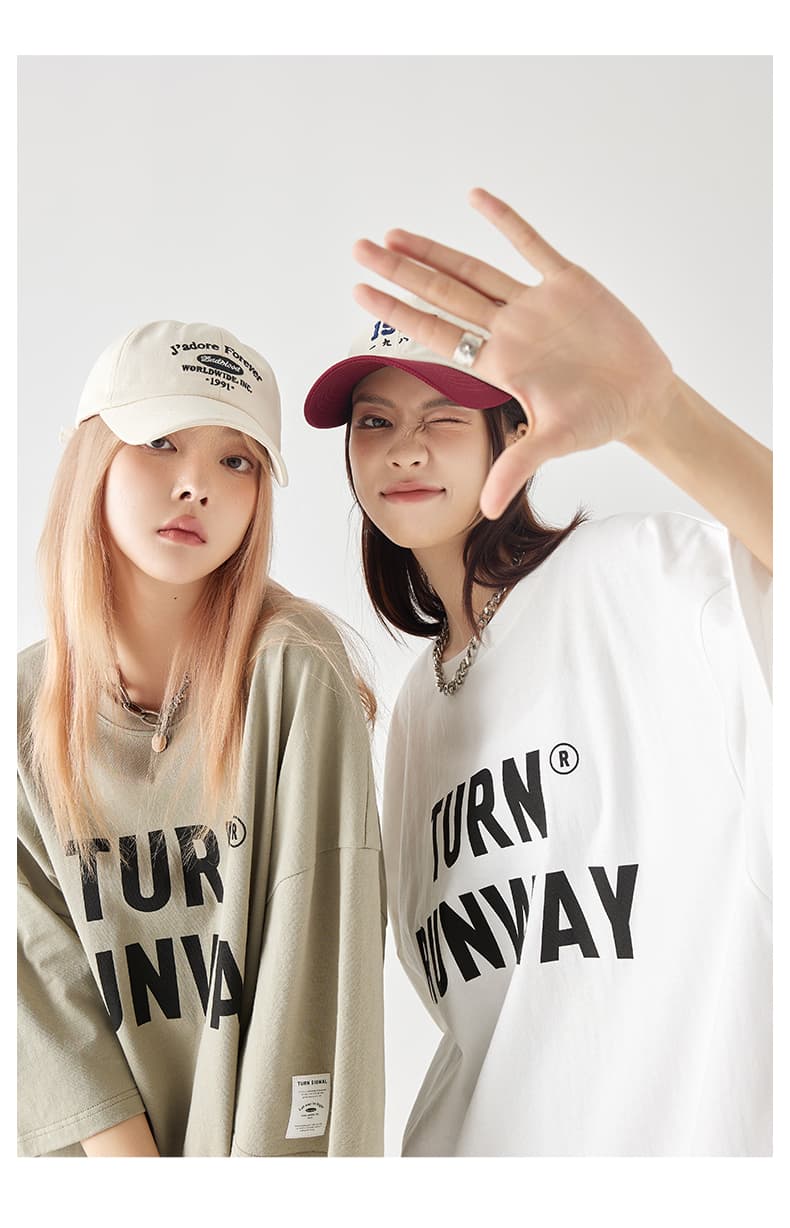 オーバーサイズTシャツ ロゴデザイン ゆったりミニワンピース