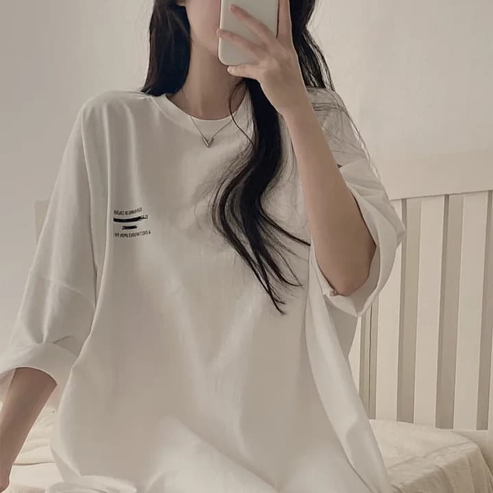 オーバーサイズTシャツ オーバーサイズ長袖シャツ レディース ビッグシルエット文字プリント