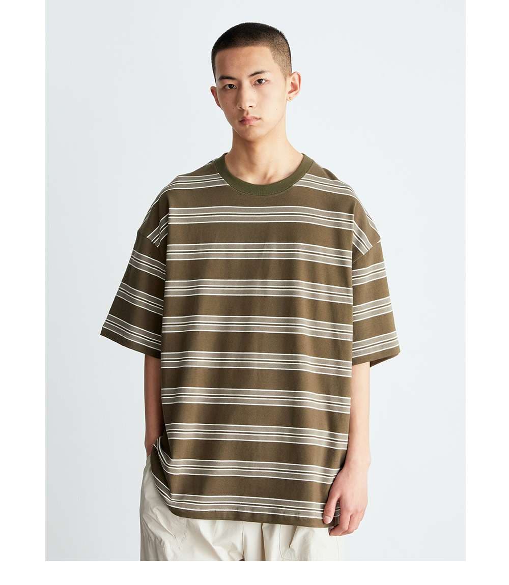 オーバーサイズTシャツ ゆったりオーバーサイズ横縞ボーダー半袖