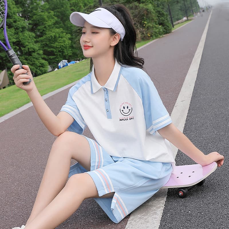 オーバーサイズTシャツ 爽やかスマイルポロセットアップ