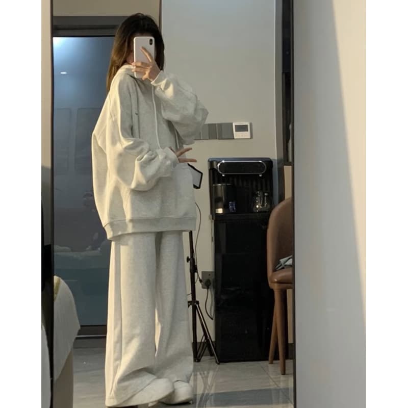 オーバーサイズ ゆったりルーズスウェットセットアップ