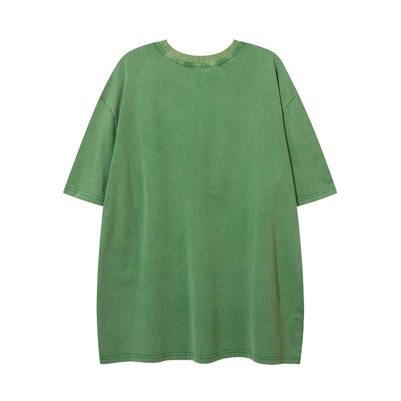 オーバーサイズTシャツ メンズ オーバーサイズ 半袖 プリント グリーン 春夏