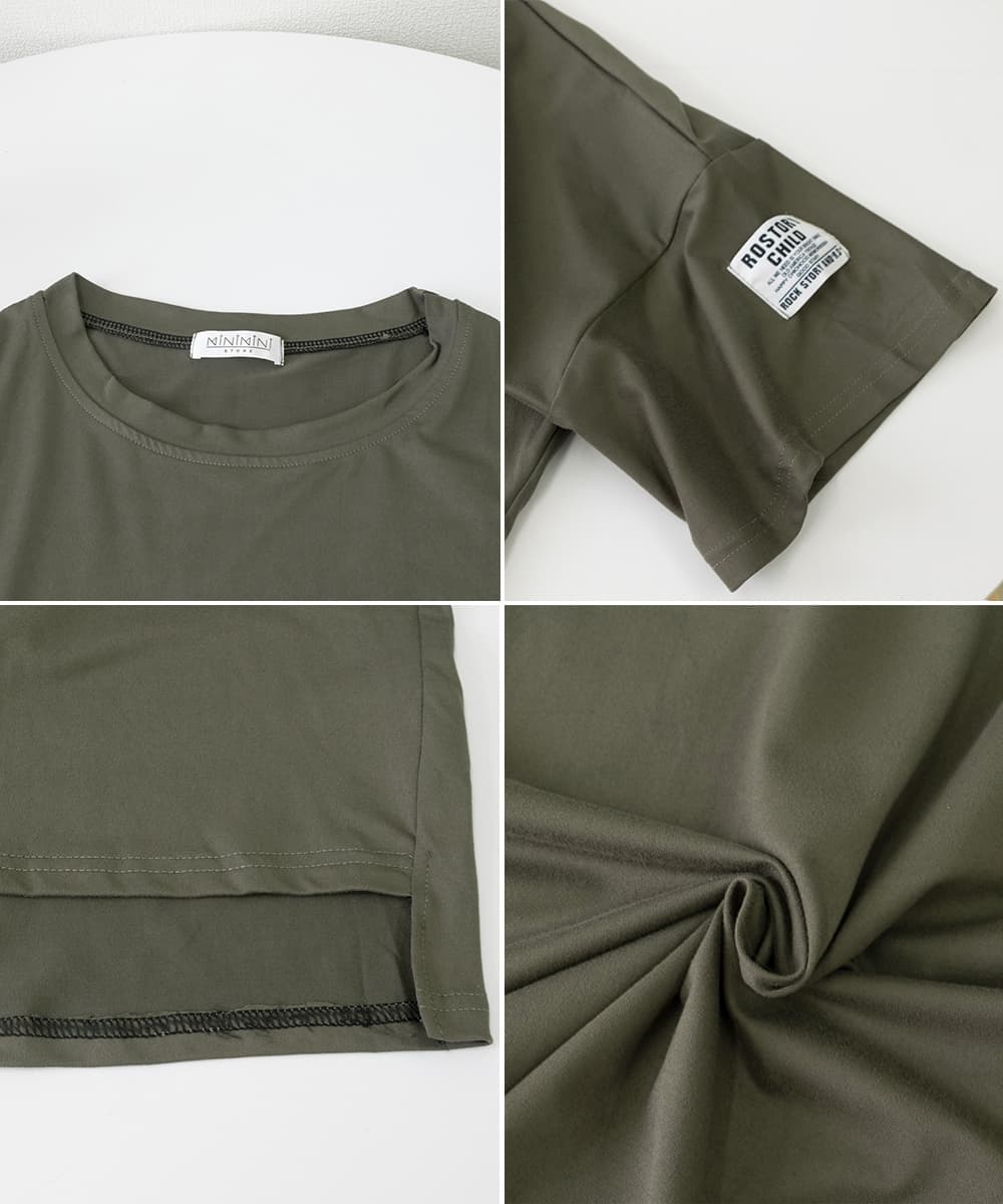 オーバーサイズTシャツ ビッグオーバーサイズ半袖無地体型カバー韓国風