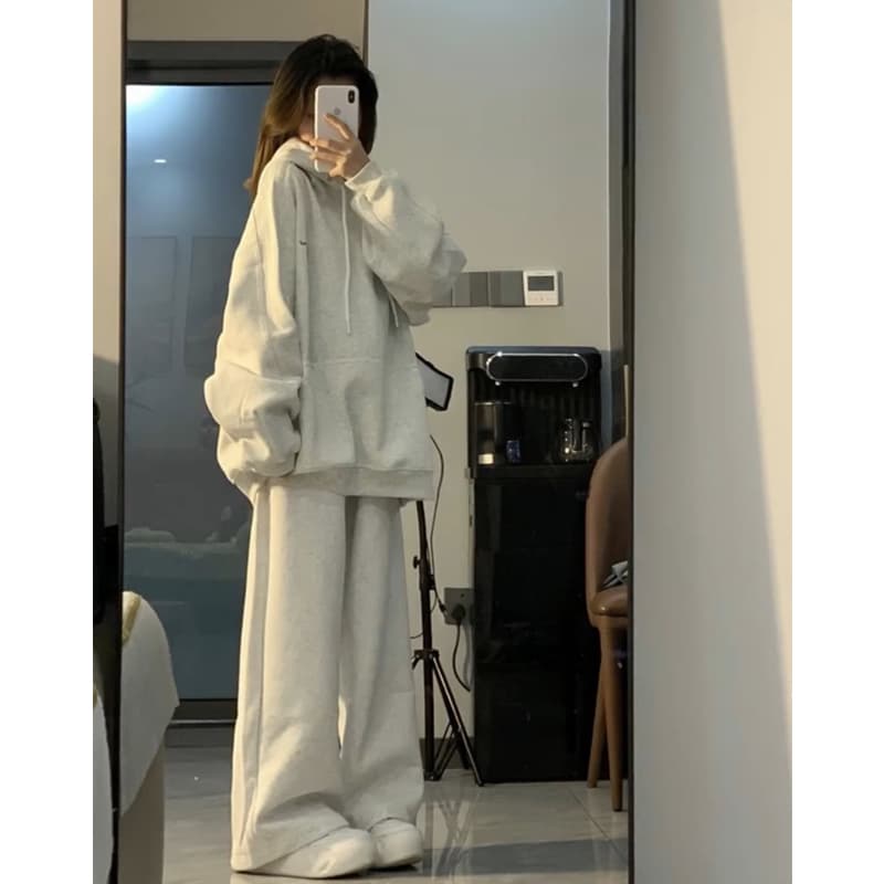 オーバーサイズ ゆったりルーズスウェットセットアップ