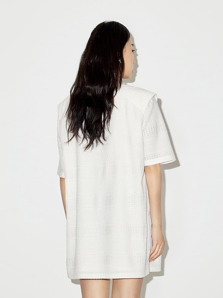 オーバーサイズTシャツ 懐かしロゴ刺繍ゆったりワンピース