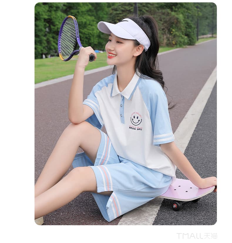 オーバーサイズTシャツ 爽やかスマイルポロセットアップ