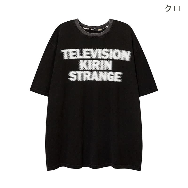 オーバーサイズTシャツ メンズ オーバーサイズ 半袖 プリント グリーン 春夏